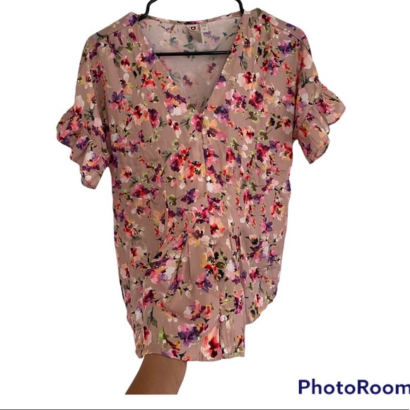 Anthropologie Dolan Mitzi Floral Blouse Buttons, Size extra small - Picture 7 of 9